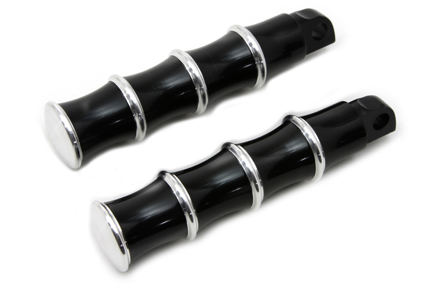Wyatt Gatling #8039 - Black Tribal Style Footpeg Set