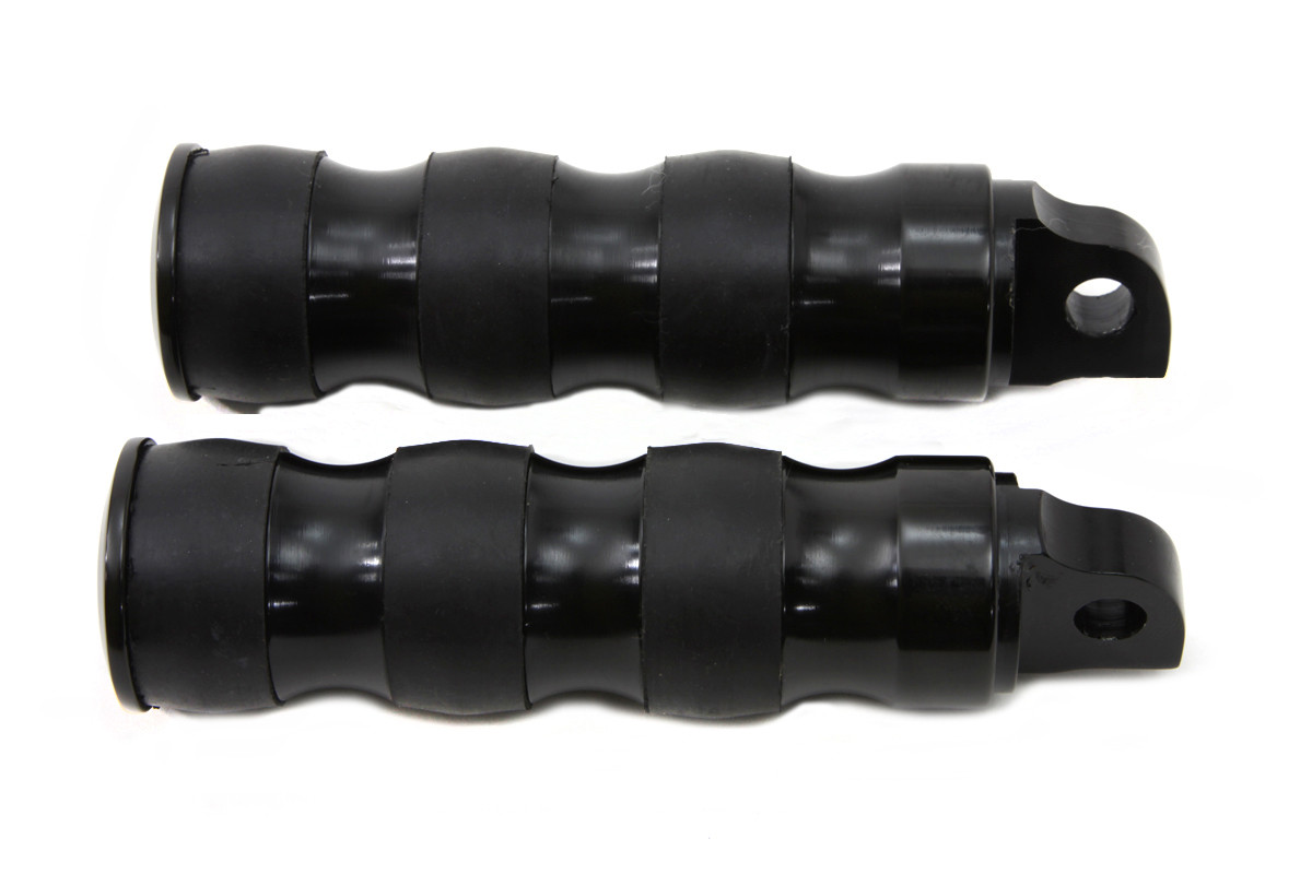 Wyatt Gatling #8412 - Black Three Band Style Footpeg Set