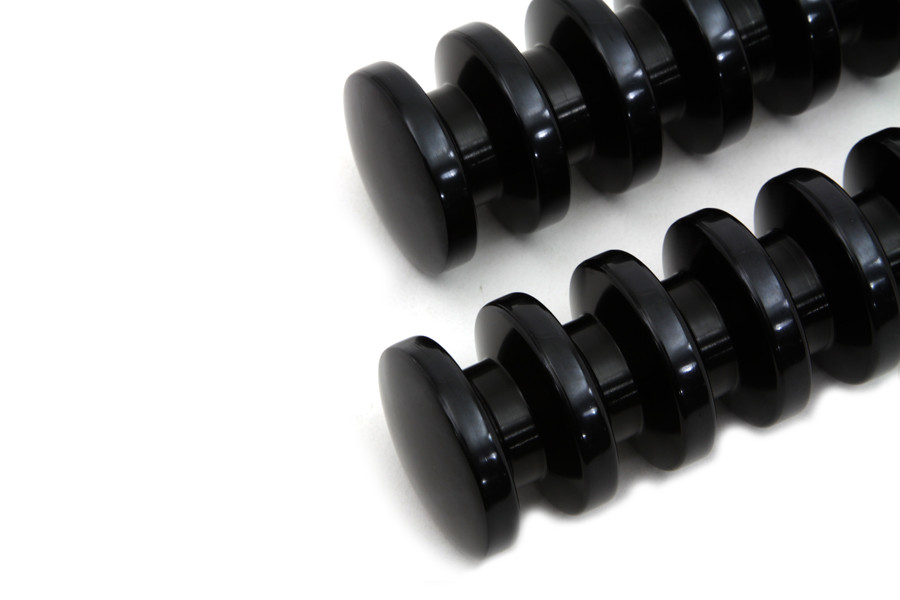 Wyatt Gatling #8412 - Black Grooved Footpeg Set
