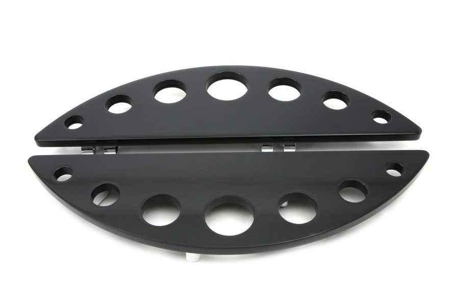Wyatt Gatling #8839 - Driver Black Half Moon Footboard Set With Holes