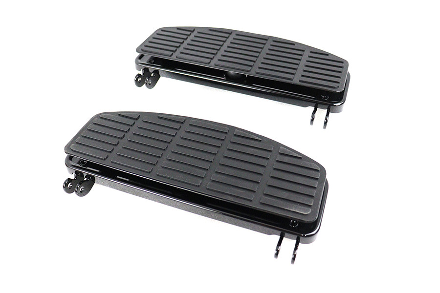 V-Twin - 'D' Driver Footboard Set Black