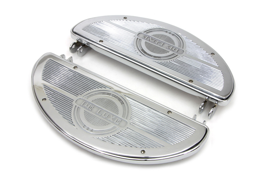 V-Twin - Half Moon Footboard Set Chrome