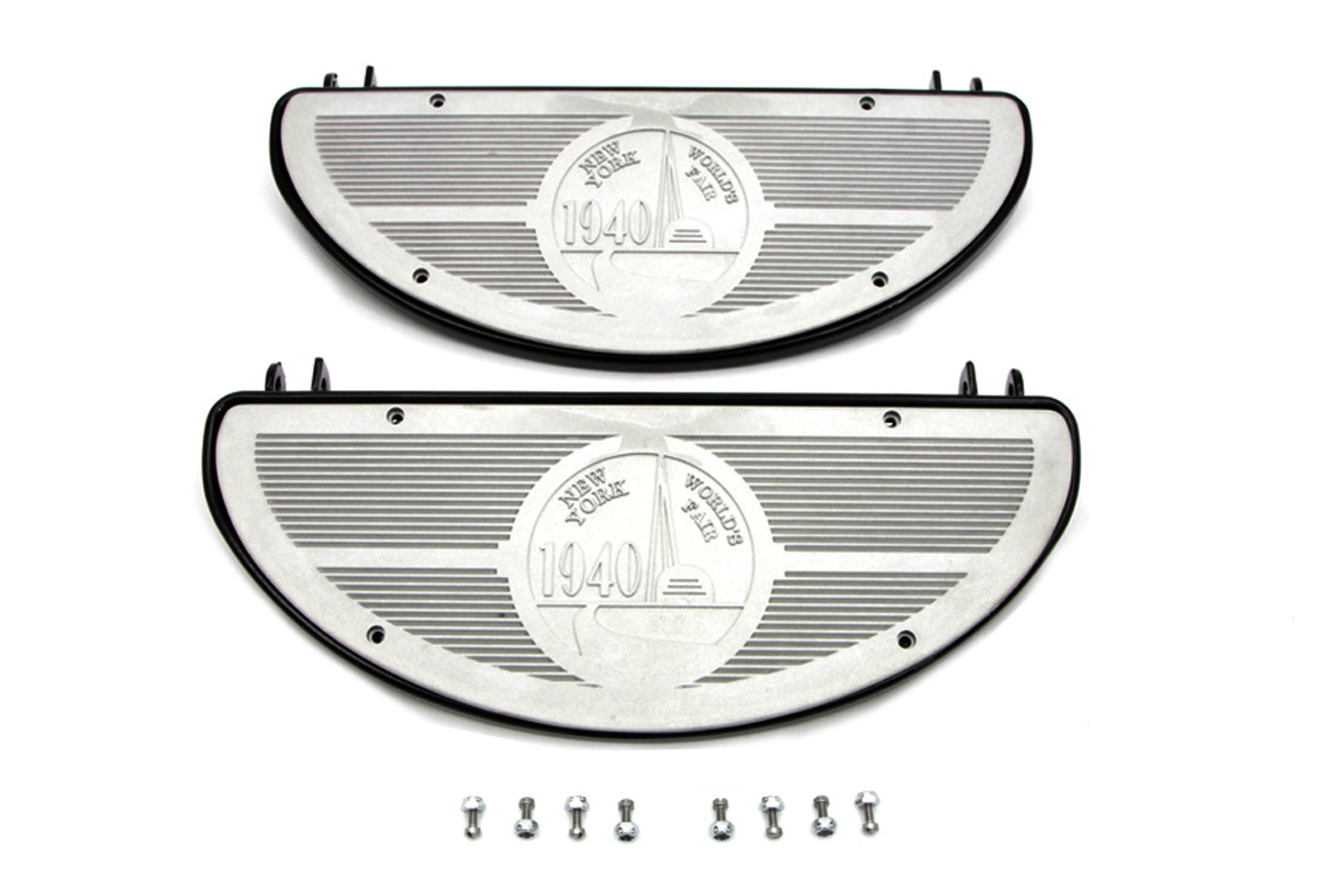 V-Twin - Half Moon Footboard Set Black