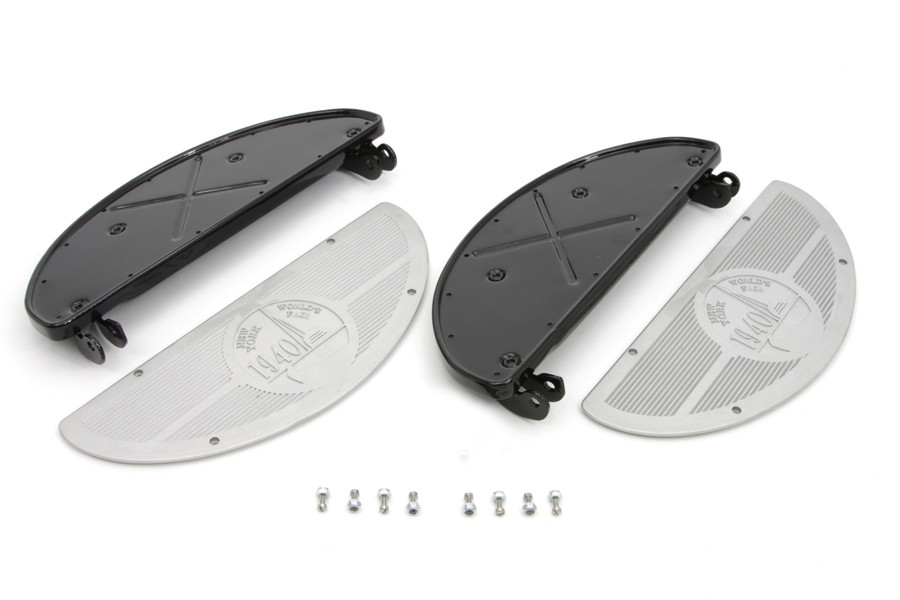 V-Twin - Half Moon Footboard Set Black