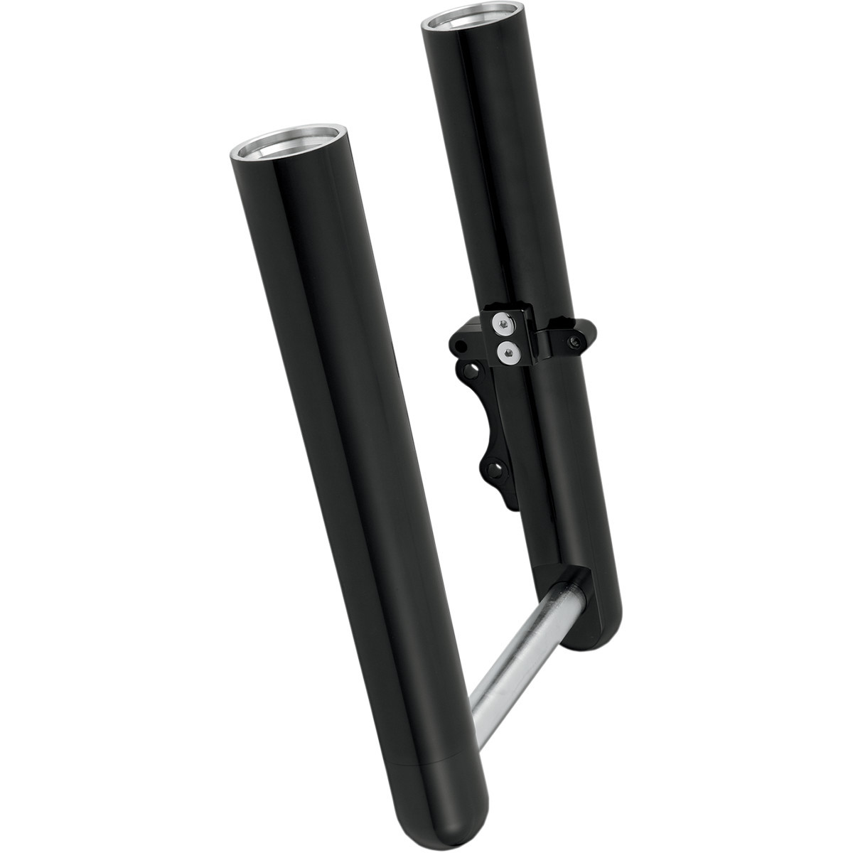 Arlen Ness #06-555 - Fork Legs - Black Anodized - Hot Legs - Custom Single Disc - Smooth - '00-'06 FLST