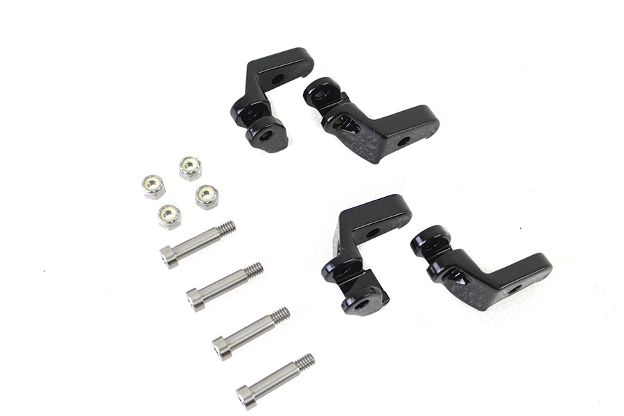 V-Twin - Driver Footboard Relocator Kit Black