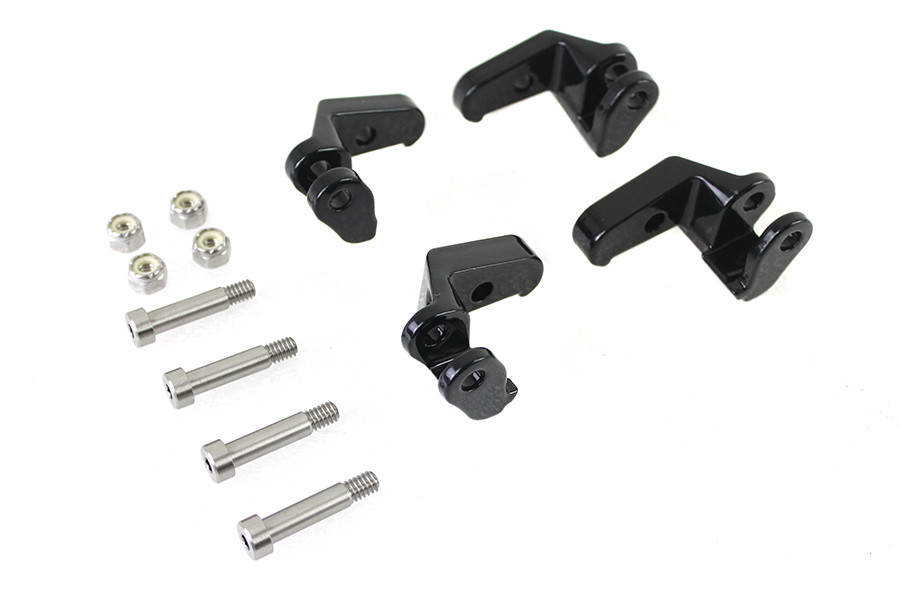 V-Twin - Driver Footboard Relocator Kit Black