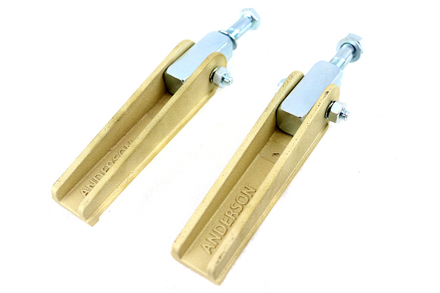 V-Twin - Anderson Chopper Style Footpeg Set Brass