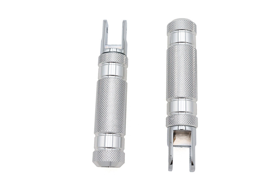 Wyatt Gatling #17-0311KB - Silver Knurled Four Grooved Footpeg Set