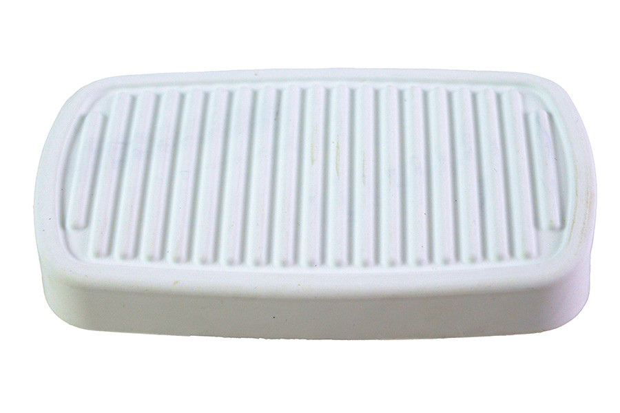 V-Twin #78752W - White Brake Pedal Rubber