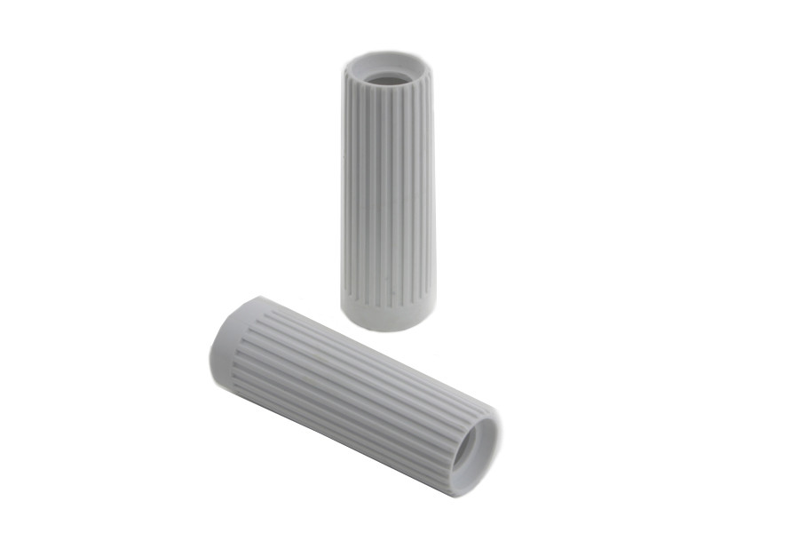 V-Twin - Replica Rib Style White Grip Set