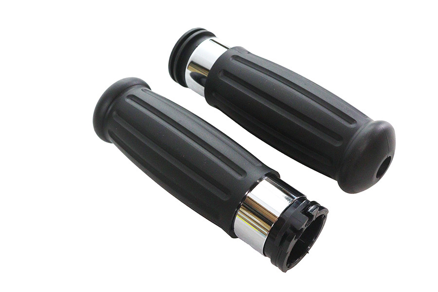 V-Twin #76987 - Black Grip Set 1909 Style