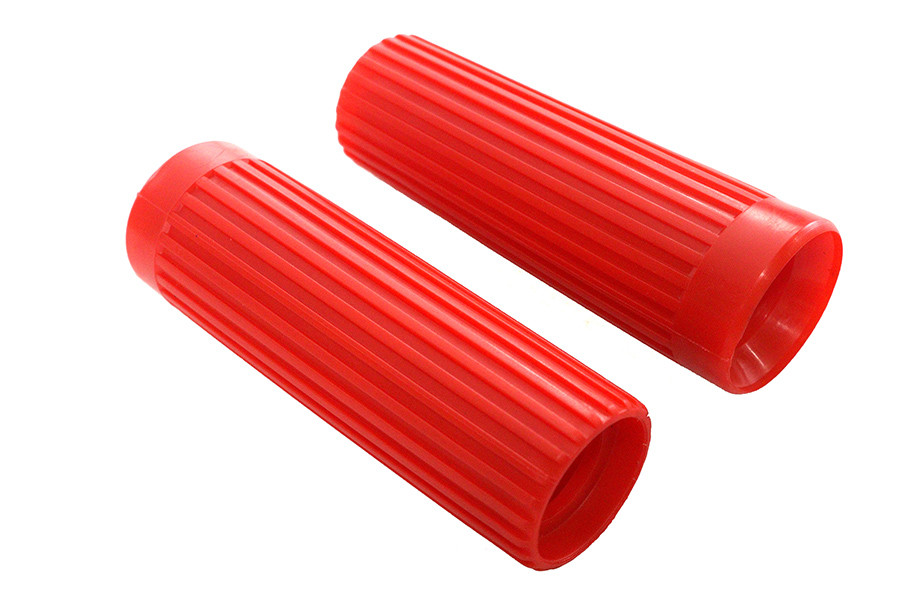 V-Twin - Replica Rib Style Grip Set Red
