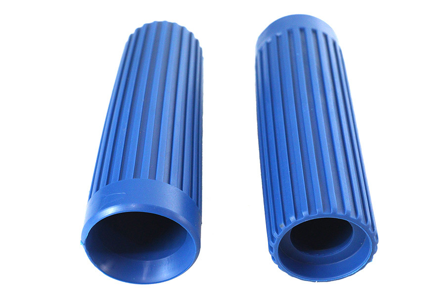 V-Twin - Replica Rib Style Grip Set Blue