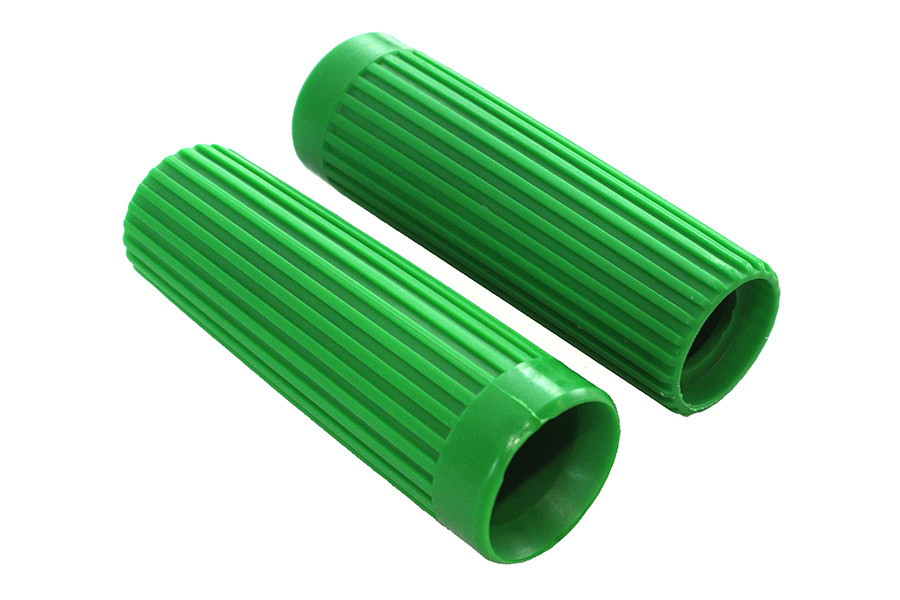 V-Twin - Replica Rib Style Grip Set Green