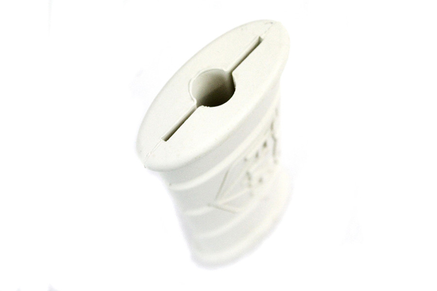 V-Twin #18007W - White Rubber Kick Starter Pedal With FLH Logo