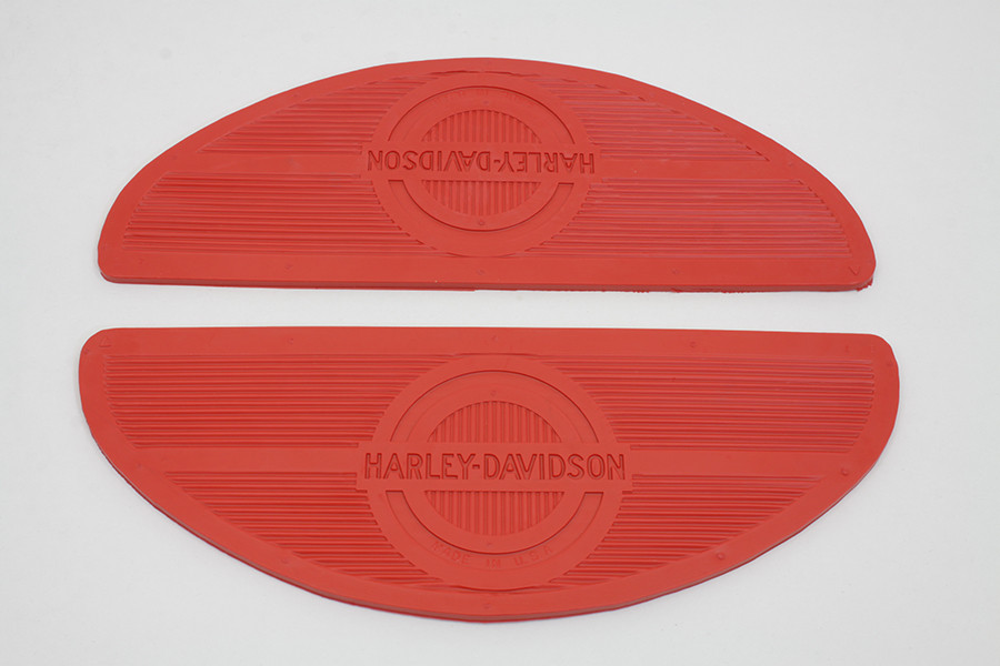V-Twin - Red Oval Footbaord Set
