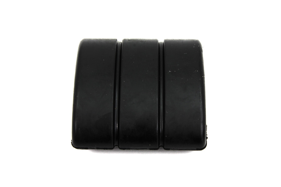 V-Twin #18006 - Black Rubber Brake Pedal Pad With FLH Logo