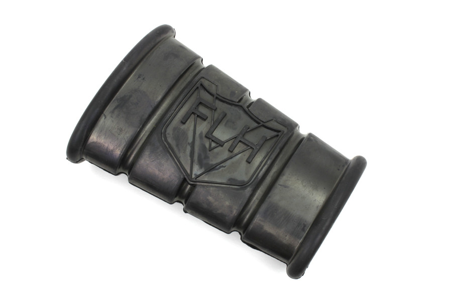 V-Twin #18007 - Black Rubber Kick Starter Pedal With FLH Logo