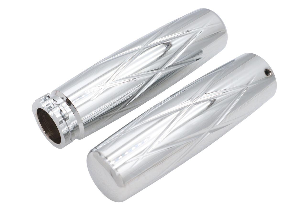 V-Twin - Billet Diamond Style Grip Set
