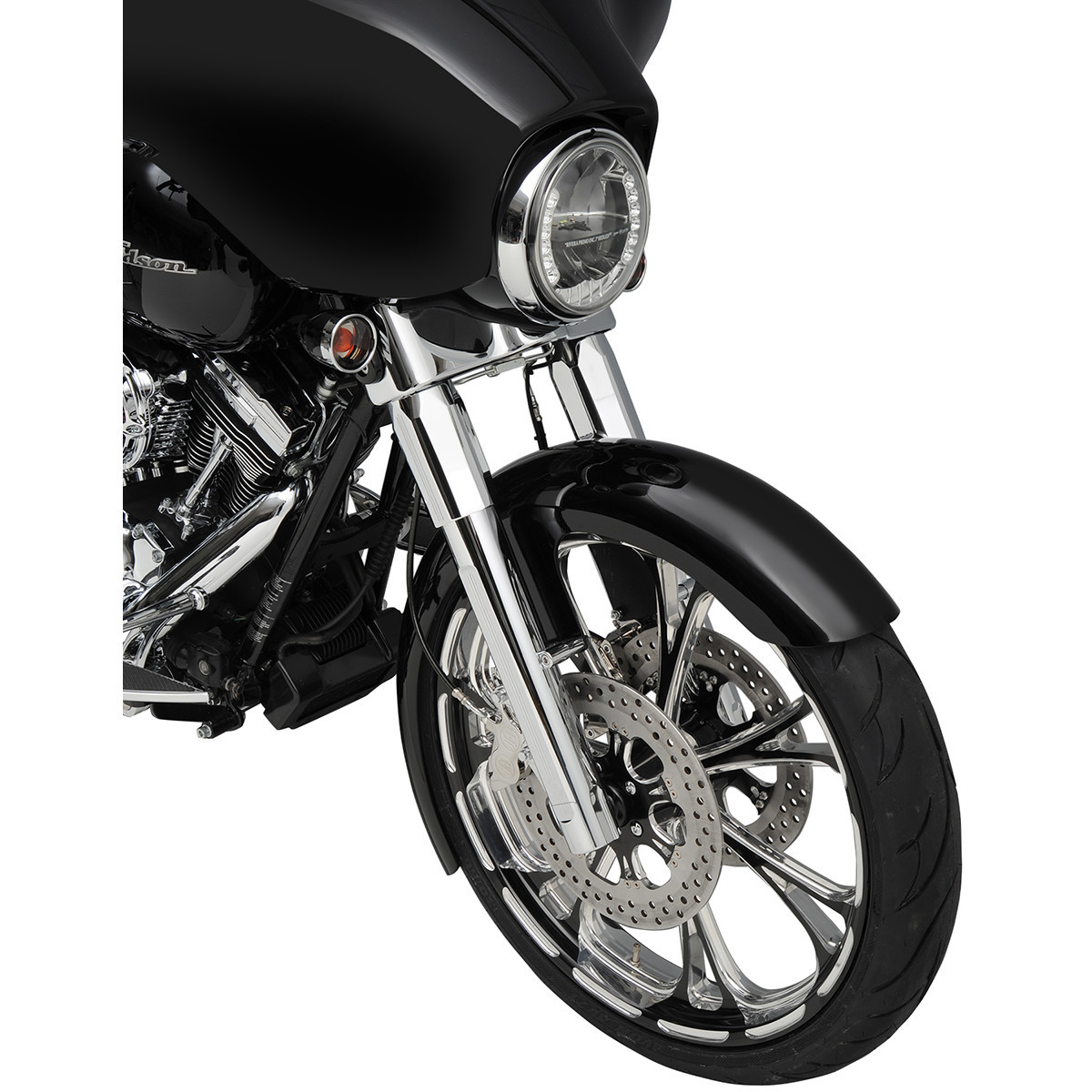 Performance Machine (PM) #0208-2056-CH - Fork Leg Kit - Chrome - Lower - Dual Disc - '08-'13