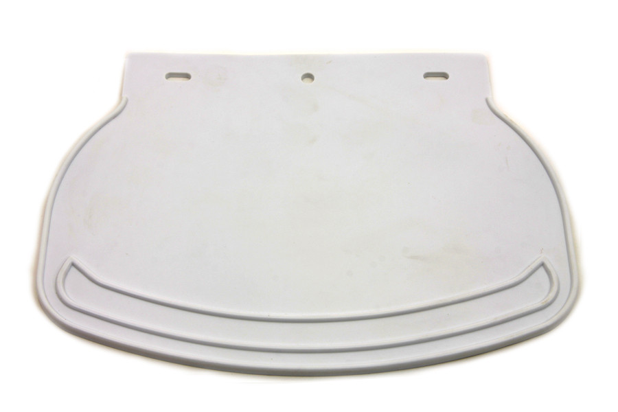 V-Twin #28-0707 - Mud Flap Rubber White Plain