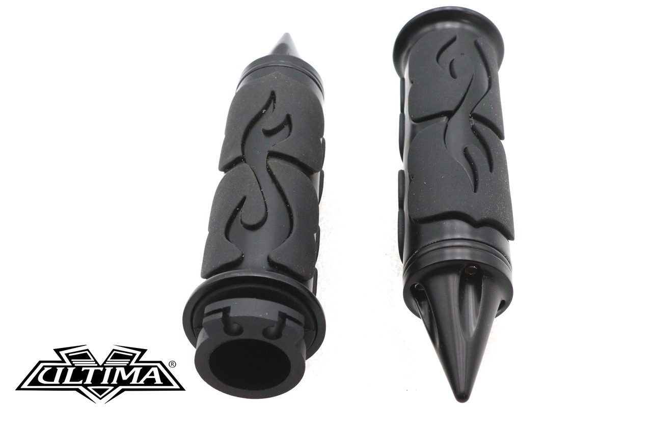 Ultima #35-205 - Ultima Spiked Flame Grip Set Black