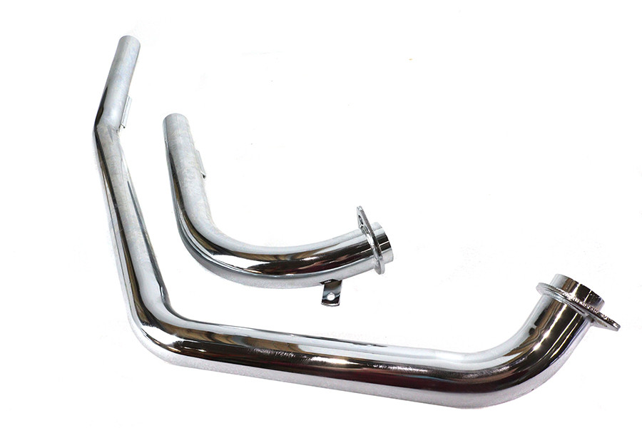 V-Twin - Shovelhead Upsweep Header Pipe Set Chrome
