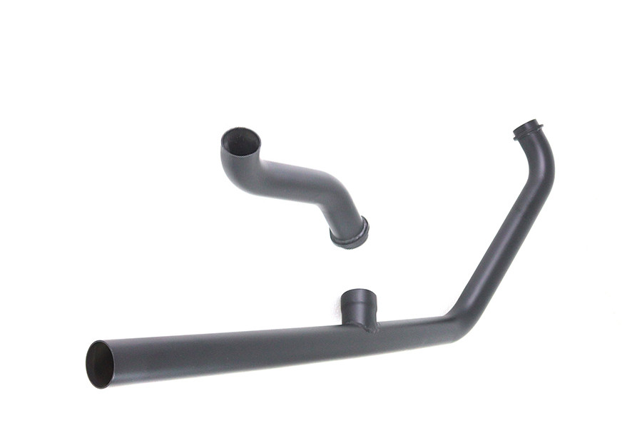 V-Twin #29-0147 *UPDATE - Kick or Electric Exhaust Header Kit Black