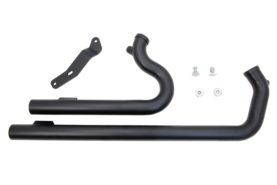 V-Twin #78186B - XL Shotgun Exhaust Drag Pipe Set Black
