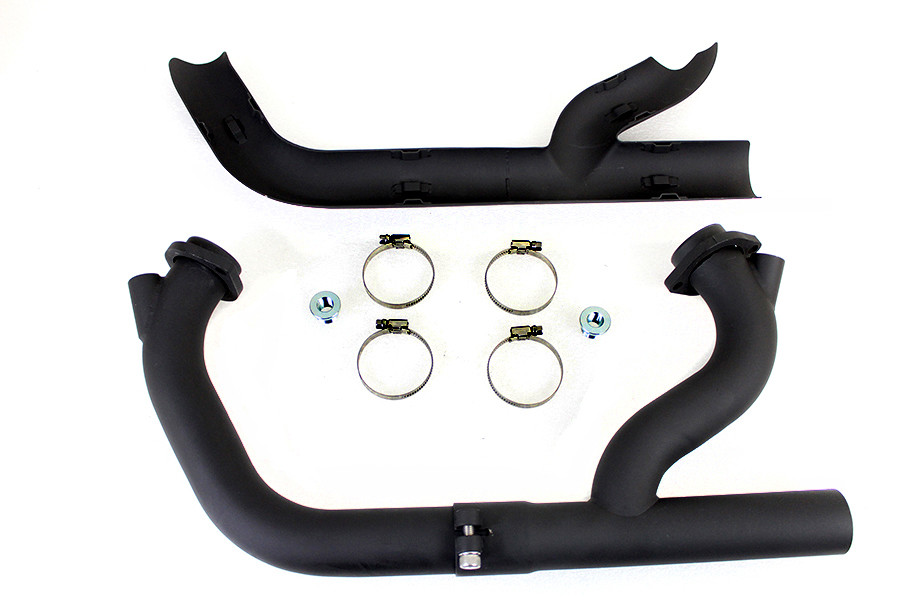 V-Twin #78113B - 2:1 Siamese Exhaust Header Set Black