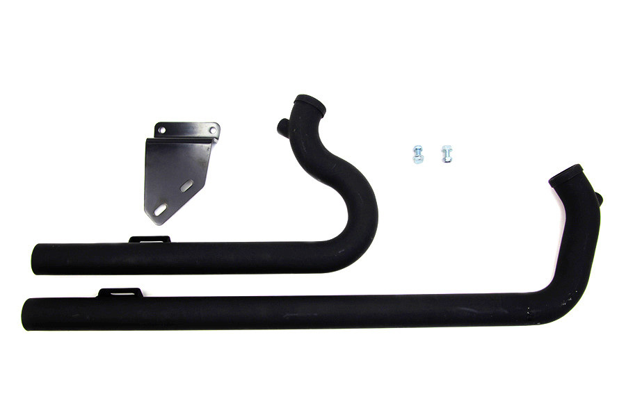 V-Twin - Exhaust Drag Pipe Set Black Shotgun Style