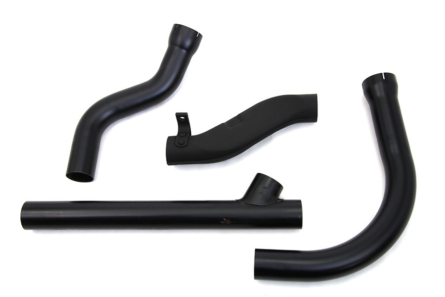 V-Twin - Panhead Exhaust Header Set Black