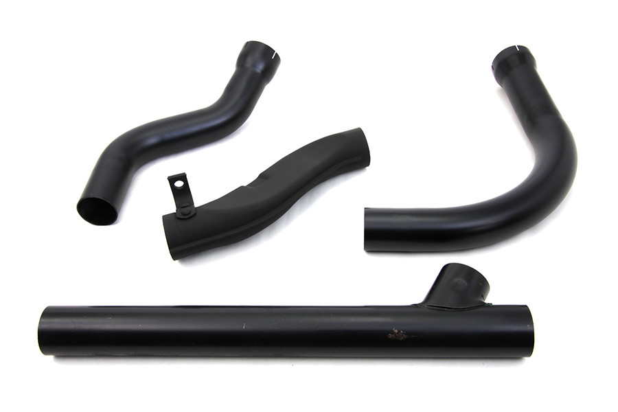 V-Twin - Panhead Exhaust Header Set Black