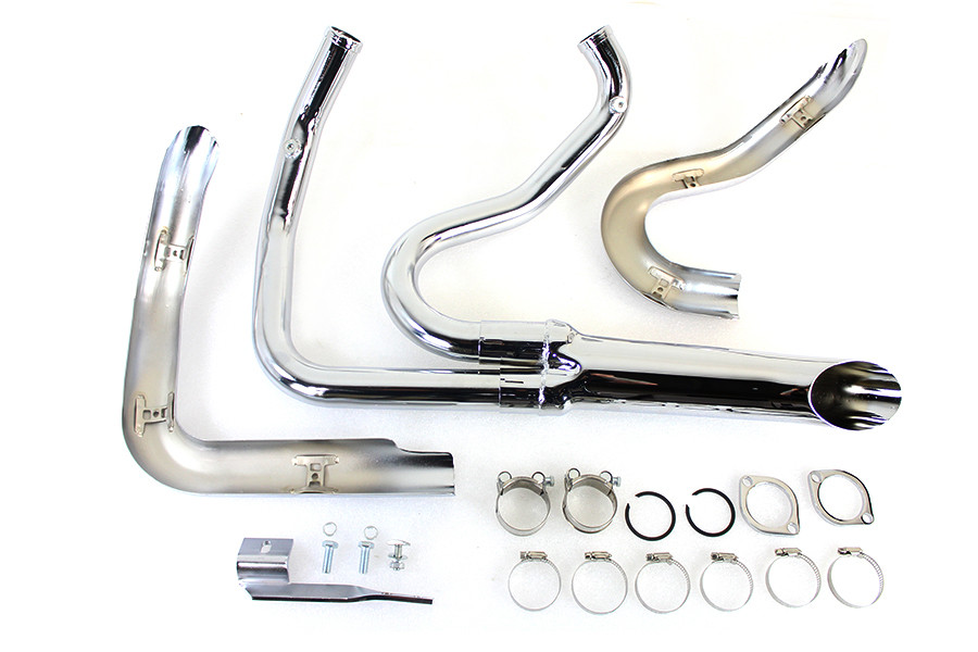 V-Twin - Wyatt Gatling 1-3/4 inch 2 into 1 Exhaust Header Set Chrome