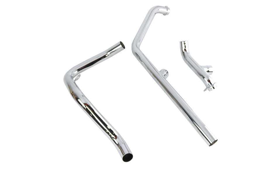 V-Twin #735-1 - Dual Crossover Chrome Exhaust System