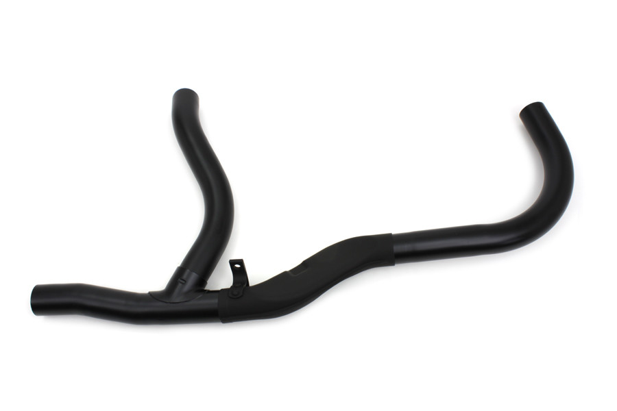V-Twin - Replica 2 into 1 Exhaust Pipe Header Set Black