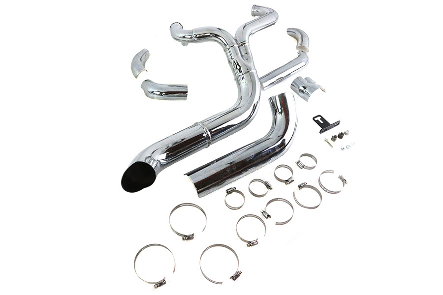 V-Twin #2028 - Speedster 1-3/4 inch 2 into 1 Exhaust Header Set Chrome