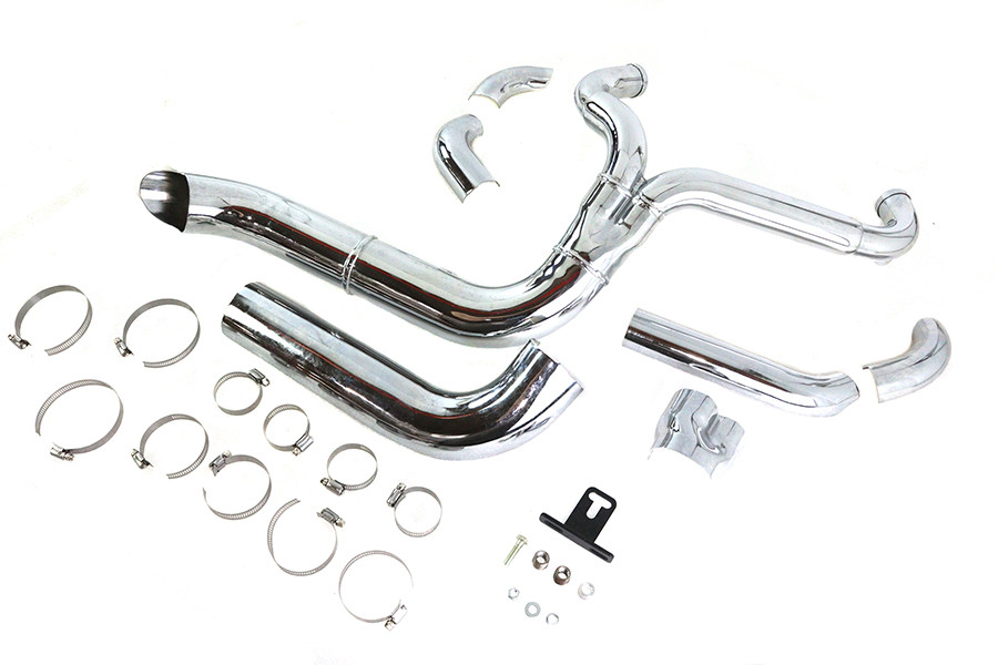V-Twin #2028 - Speedster 1-3/4 inch 2 into 1 Exhaust Header Set Chrome