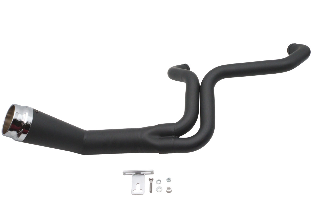 V-Twin - Cyclone 1-3/4 inch 2 into 1 Exhaust Header Set Black