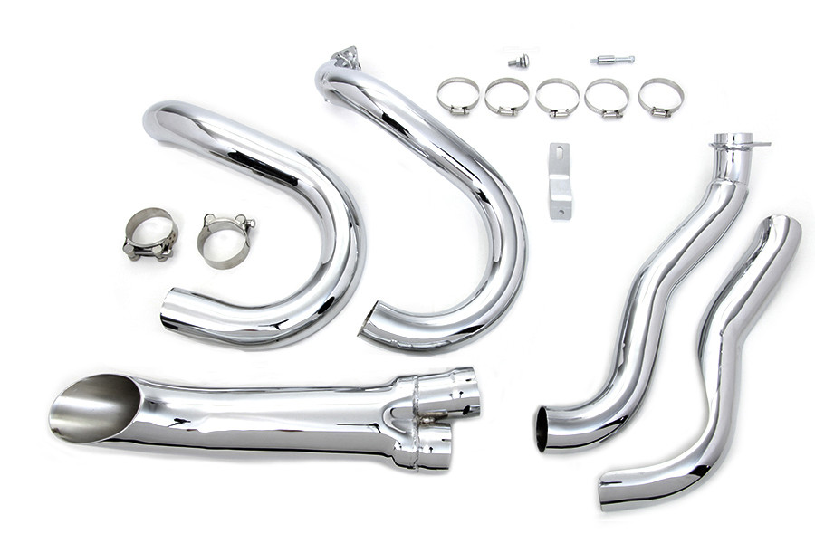 V-Twin - Factory Sample Chrome 2 into 1 Exhaust Header Set