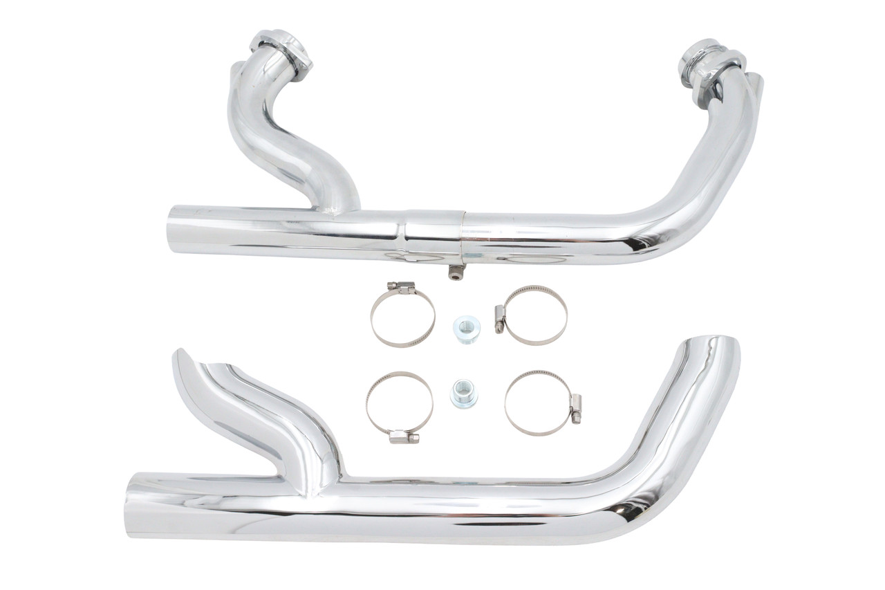 V-Twin - Factory Sample 2:1 Siamese Exhaust Header Set Chrome