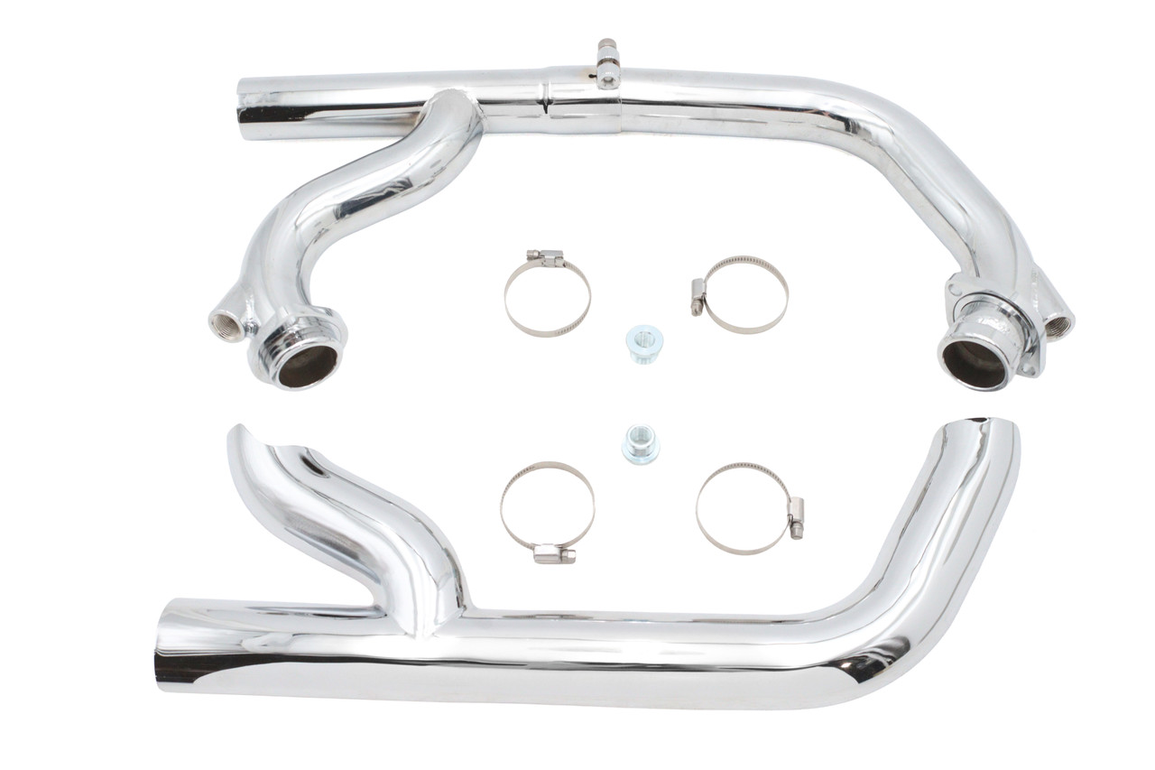 V-Twin - Factory Sample 2:1 Siamese Exhaust Header Set Chrome