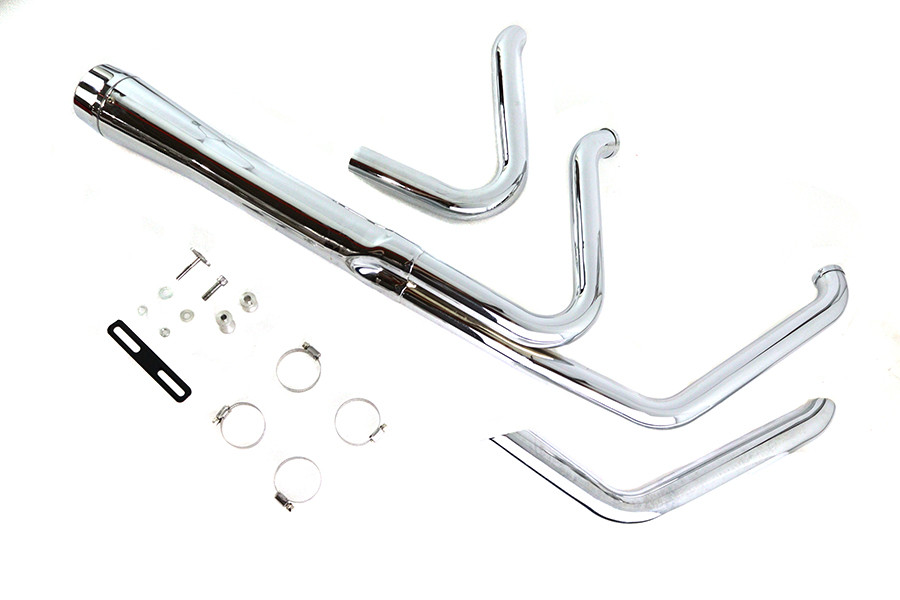 V-Twin #8751 - Wyatt Gatling Holeshot Exhaust Set Chrome