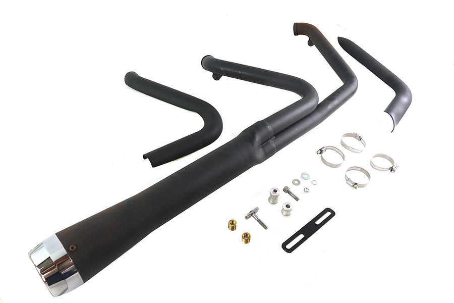 V-Twin #8759 - Wyatt Gatling Holeshot Exhaust Set Black