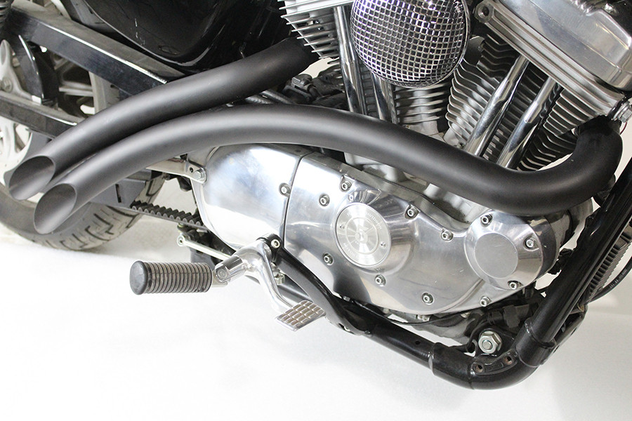 V-Twin #8917 - Curved Radius Exhaust Header Set Black