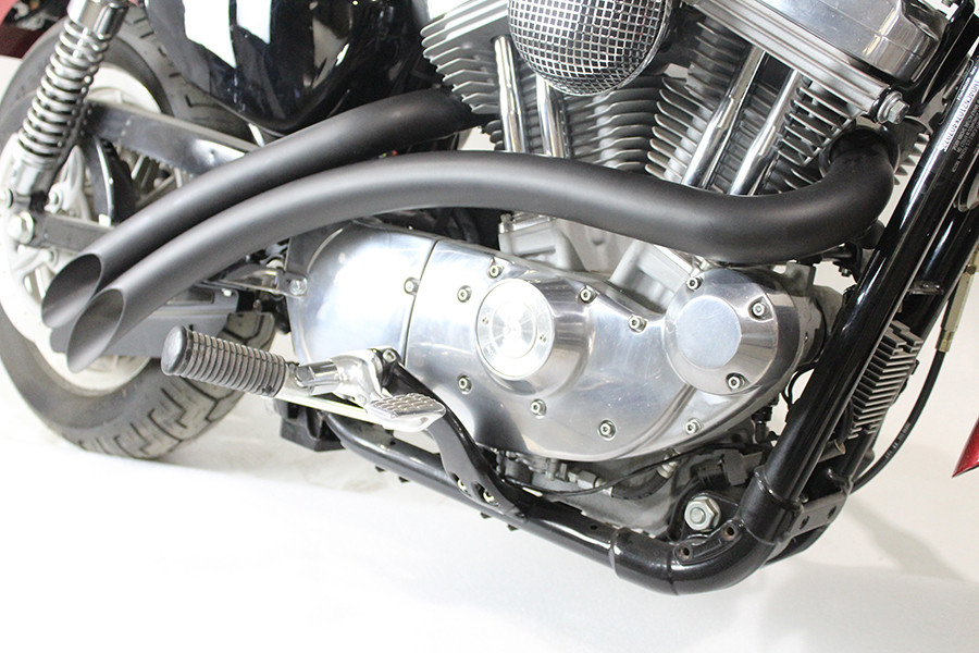 V-Twin #8917 - Curved Radius Exhaust Header Set Black