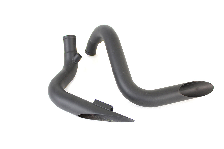 V-Twin #8914 - LAF Straight Down Drag Pipe Set Black
