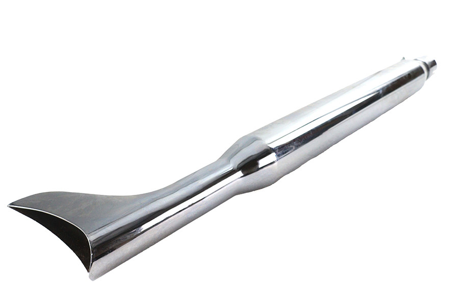 Wyatt Gatling #08-0199-36 - Chrome Fishtail Muffler 36 inch