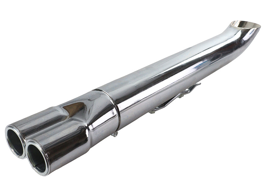 V-Twin #78778 - 2:1 24 inch Collector Turn Out Muffler Chrome